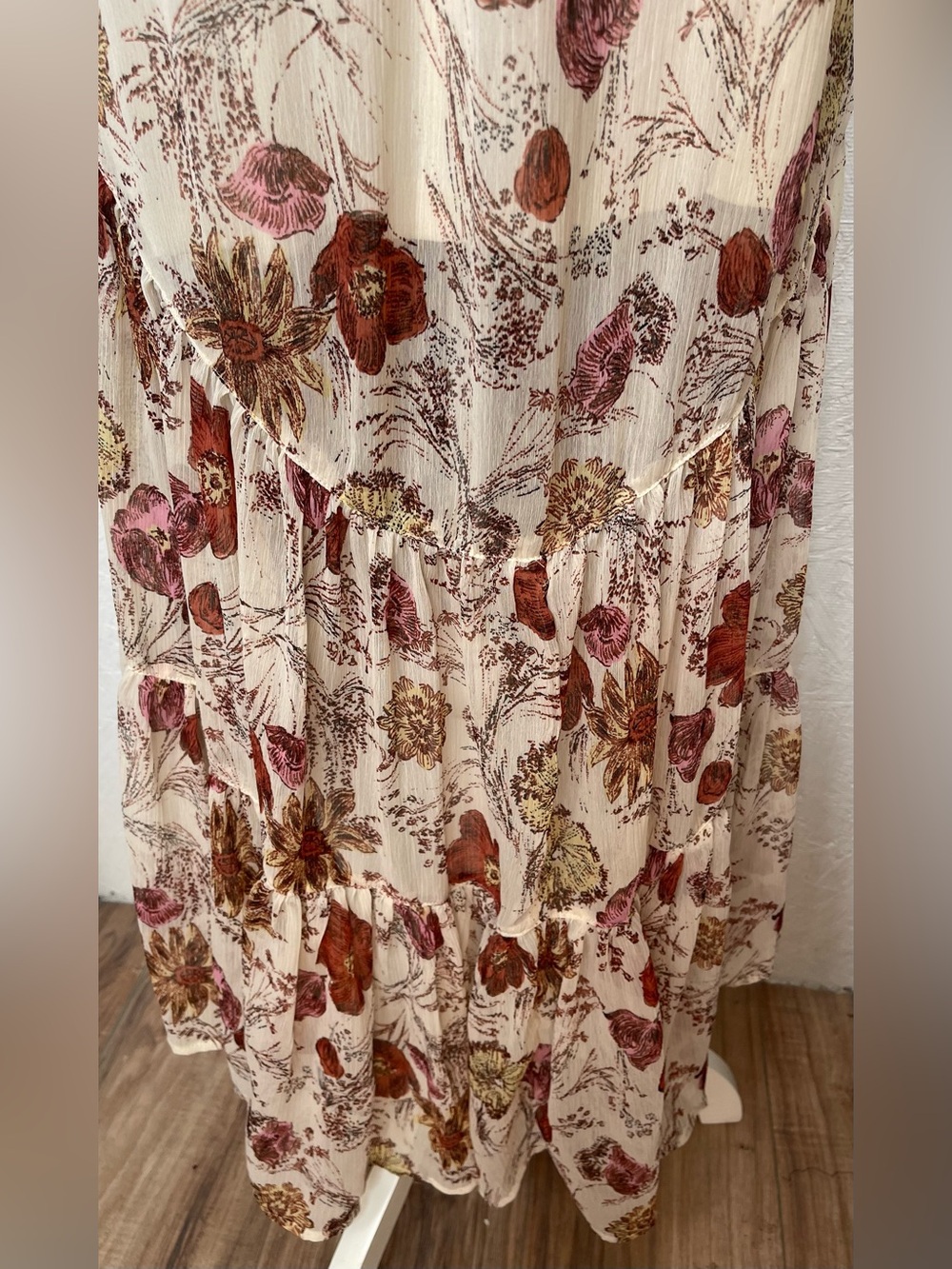 Boho Floral Maxi Dress Bell Sleeve Tiered
Cottagecore Fall Festival Sm oversized - Picture 11 of 14